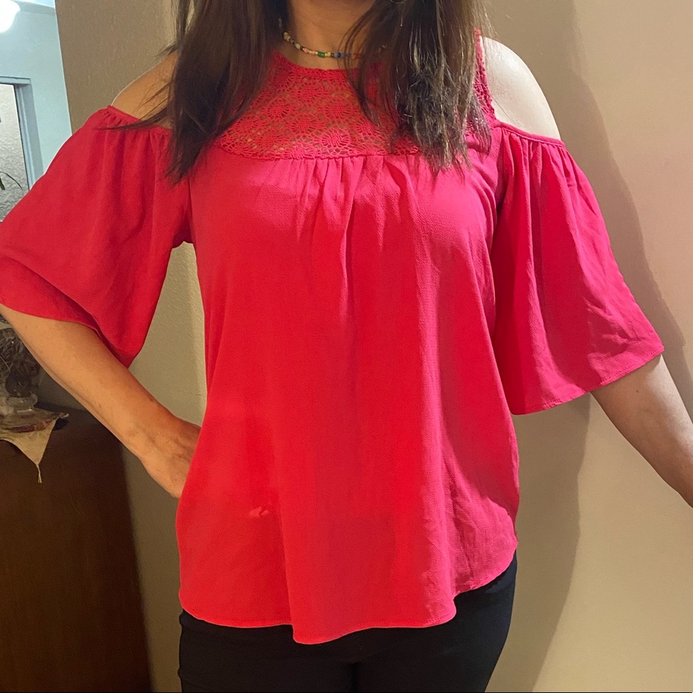 Chic Hot Pink Flow Top